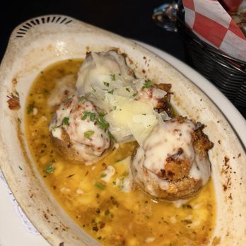 The Ridge - Crab & Lobster mushroom caps (two missing already lol) - Italian Near Me - Hawley, Pennsylvania
