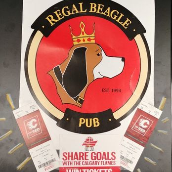 Regal Beagle Pub - Win a pair of Flames tickets. Come in and watch the Flames on one of our 16 TVs - Pubs Near Me - Calgary, Alberta Regal Beagle Pub - Win a pair of Flames tickets. Come in and watch the Flames on one of our 16 TVs - Pubs Near Me - Calgary, Alberta