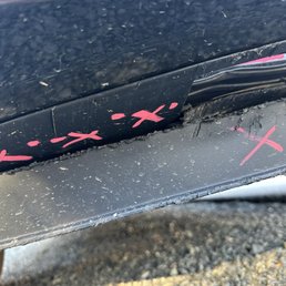 You can see this piece was marked for trash but was put back on my car.
