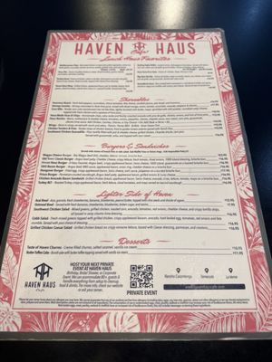 Menu photo 2 Haven Haus Cafe Rancho Cucamonga, CA Menu photo 2 Haven Haus Cafe Rancho Cucamonga, CA