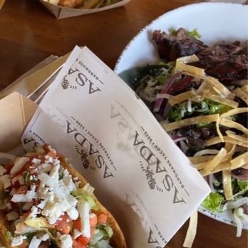 Asada Tacos + Beer - Cilantro and Lime Carne Asada Salad Calamari Tacos shrimp Tacos Mahi Tacos - Mexican Near Me - Laguna Beach, California