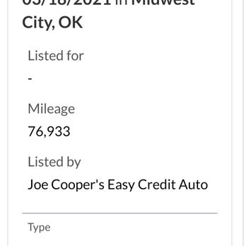 Joe Cooper's Easy Credit Auto - Auto Loan Providers Near Me - Midwest City, Oklahoma Joe Cooper's Easy Credit Auto - Auto Loan Providers Near Me - Midwest City, Oklahoma