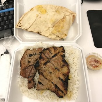 Rafo's Cafe - Pork Chop Kabob Plate with no Salad and Extra Rice - Pizza Near Me - Burbank, California Rafo's Cafe - Pork Chop Kabob Plate with no Salad and Extra Rice - Pizza Near Me - Burbank, California