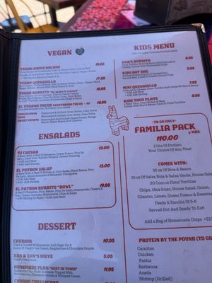 Menu photo 4 El Patron Palm Springs, CA