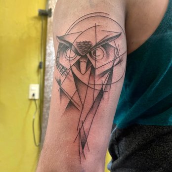 Vallarta Ink - Owl tattoo done by Kiki. - Tattoo Near Me - Puerto Vallarta, JAL