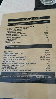Menu photo 2 Relax Café Golfe-Juan-Vallauris, 01