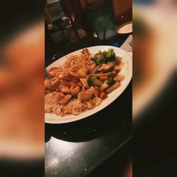Chicken and shrimp hibachi dinner