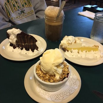 Salmon Bake Restaurant - All the desserts!! We liked the berry crisp and chocolate mousse cake best! - American Near Me - Seward, Alaska