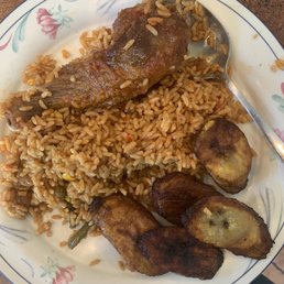 Kamara's African Restaurant - Chicken and Jollof Rice with Chicken - ribs, food, jollof rice, jollof, bbq ribs, rice - African Near Me - Rochester, New York
