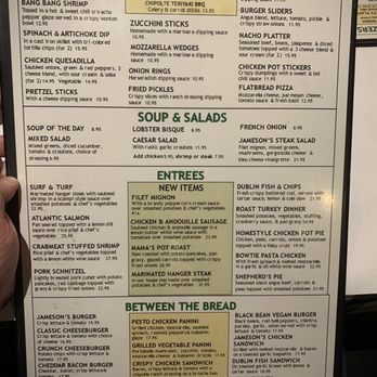 Jamesons Bar & Grill - Menu - Pubs Near Me - Floral Park, New York