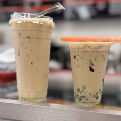CC Donuts - Iced coffee and coffee milk tea with coffee jelly