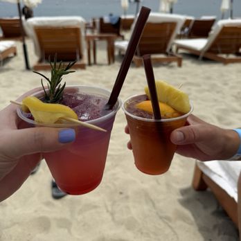 Descanso Beach Club - Mai Tai and a speciality strawberry lemonade - New American Near Me - Avalon, California Descanso Beach Club - Mai Tai and a speciality strawberry lemonade - New American Near Me - Avalon, California