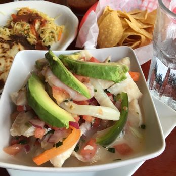 Restaurant Judy - Mixed ceviche ($13) what looks like green peppers are actually jalapeños, careful! - Salvadoran Near Me - Washington, DC, District of Columbia Restaurant Judy - Mixed ceviche ($13) what looks like green peppers are actually jalapeños, careful! - Salvadoran Near Me - Washington, DC, District of Columbia