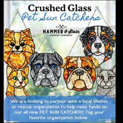 Hammer & Stain Haddon - Pet Crushed Glass Sun Catchers using resin.
