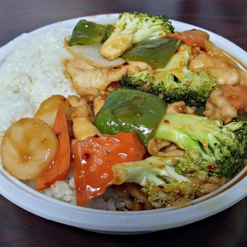 Asian Cuisine - C9 - Chicken with Garlic Sauce, with white rice instead of pork fried rice (lunch portion). - Asian Fusion Near Me - Kutztown, Pennsylvania Asian Cuisine - C9 - Chicken with Garlic Sauce, with white rice instead of pork fried rice (lunch portion). - Asian Fusion Near Me - Kutztown, Pennsylvania