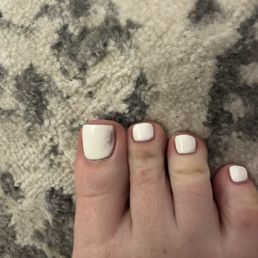 Messed up gel polish on my toes.