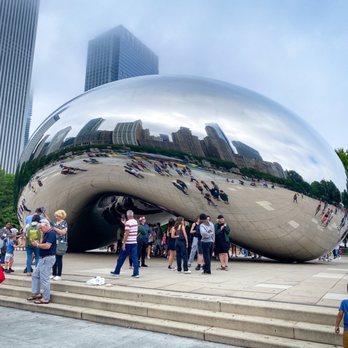 Cloud Gate - I love the buildings in the clouds - Public Art Near Me - Chicago, Illinois