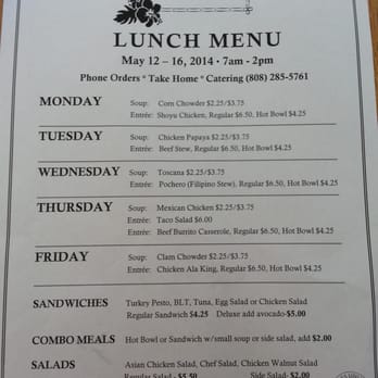 5th Floor Cafe - Not sure if their menu is available online...might have to just call & ask for the day's specials. - Cafes Near Me - Honolulu, Hawaii