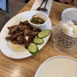 Grilled Pork Neck + Sticky Rice