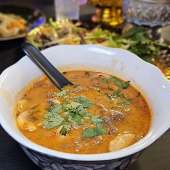 Sorn Thai Kitchen by seeda - Tom yum soup with beef - Thai Near Me - Georgetown, Texas