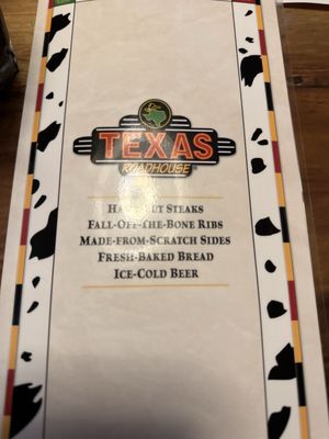 Menu photo 1 Texas Roadhouse Yuma, AZ
