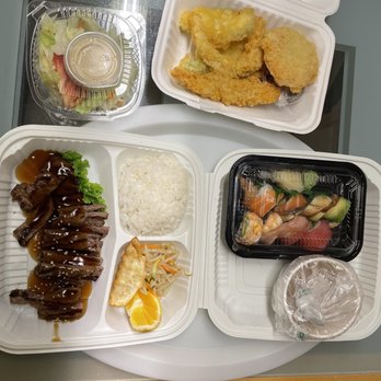 Shima Sushi - Rainbow roll , Beef Teriyaki Bento box - Sushi Bars Near Me - San Jose, California Shima Sushi - Rainbow roll , Beef Teriyaki Bento box - Sushi Bars Near Me - San Jose, California