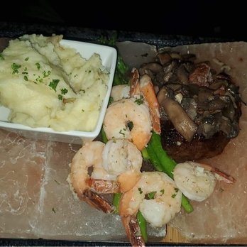 Salt Fine Dining - Tenderloin and shrimp with mushrooms - Seafood Near Me - Kaukauna, Wisconsin