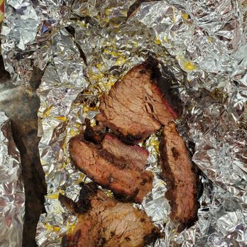 Cousins Pit Barbeque - Picture doesn't do it justice. 1" thick × 2" chunks of fatty hard to chew brisket. - Barbeque Near Me - Crowley, Texas