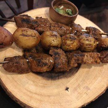 Mimi's Peruvian Cuisine - Beef skewers substitute for anticucho corazon. - Peruvian Near Me - Honolulu, Hawaii Mimi's Peruvian Cuisine - Beef skewers substitute for anticucho corazon. - Peruvian Near Me - Honolulu, Hawaii
