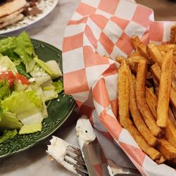 Aleko's Village Cafe - Size of the salad and French Fries