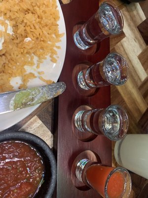 Photo of La Margarita - Salem, OR, US. Tequila flight