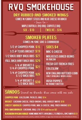 Menu photo 2 RVQ Smokehouse Wilmington, VT