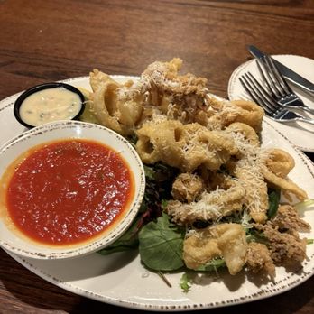 The First Post - Fries calamari, baked crab cake, and Raw Oyster. - New American Near Me - York, Pennsylvania