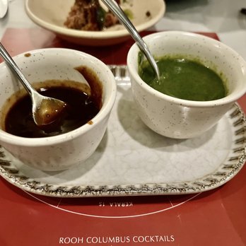 Rooh Columbus - Tamarind and Cilantro Mint Chutney...we ate the Beef Short Rib Kofta before I could snap a pic - Indian Near Me - Columbus, Ohio