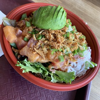 Chaodown Poki - Regular Bowl with Salmon/ Tuna in Sweet Unagi & Spicy Mayo, add avocado. - Hawaiian Near Me - Roseville, California