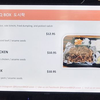 Korean BBQ - Korean box options. There were no more bowl options. - Korean Near Me - Pinellas Park, Florida