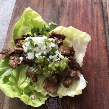 Dos Santos - Steak taco in a lettuce wrap - Mexican Near Me - Denver, Colorado
