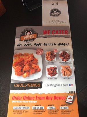 Menu photo 6 Wing Snob Sterling Heights, MI Menu photo 6 Wing Snob Sterling Heights, MI
