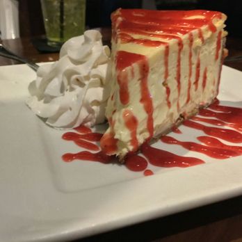 BRU Burger Bar - Cincinnati - Cheesecake with strawberry drizzle - Burgers Near Me - Cincinnati, Ohio BRU Burger Bar - Cincinnati - Cheesecake with strawberry drizzle - Burgers Near Me - Cincinnati, Ohio