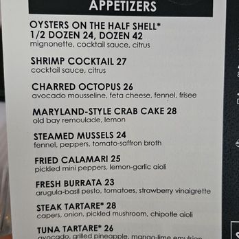 RARE Steakhouse & Tavern - Menu as of January 2025 - Steakhouses Near Me - Washington, DC, District of Columbia