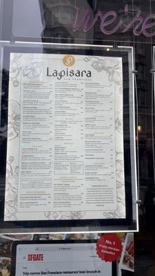 Menu photo 4 Lapisara Eatery San Francisco, CA
