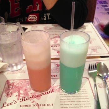 Lee's Restaurant - Pink & Blue Hawaiian drinks. - Chinese Near Me - Brooklyn, New York