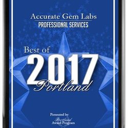 Accurate Gem Lab - 2017 Best of Portland Award in the Professional Services