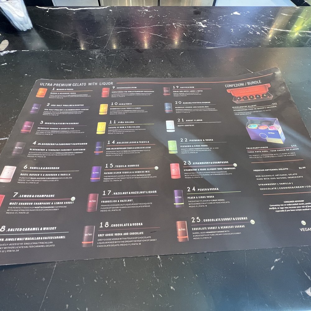 Quore Gelato - Menu - Gelato Near Me - Hollywood, Florida Quore Gelato - Menu - Gelato Near Me - Hollywood, Florida