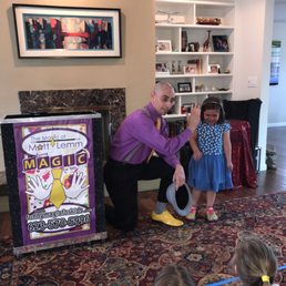 Magic Matt with the birthday girl!