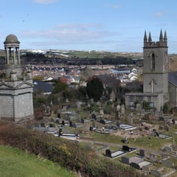 Moat Park - Cleland Mausoleum and Old St. Elizabeth's from Dundonald Moat