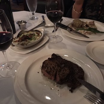 2Johns - 14 oz ribeye, potatos au gratin, and 7 oz filet au poivre. - Steakhouses Near Me - Bossier City, Louisiana 2Johns - 14 oz ribeye, potatos au gratin, and 7 oz filet au poivre. - Steakhouses Near Me - Bossier City, Louisiana