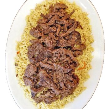 Fattoush Express - a plate of beef and rice - Lebanese Near Me - Windsor, Ontario Fattoush Express - a plate of beef and rice - Lebanese Near Me - Windsor, Ontario