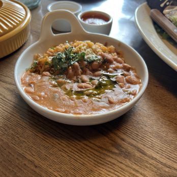 Ometeo - rice and beans for the shrimp fajitas - Tex-Mex Near Me - Tysons, Virginia