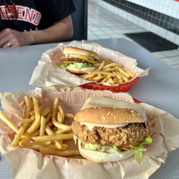 Nice Burger - Above: JR. NICE BURGER. Below: SPICY CHICKEN - Burgers Near Me - Santa Ana, California Nice Burger - Above: JR. NICE BURGER. Below: SPICY CHICKEN - Burgers Near Me - Santa Ana, California